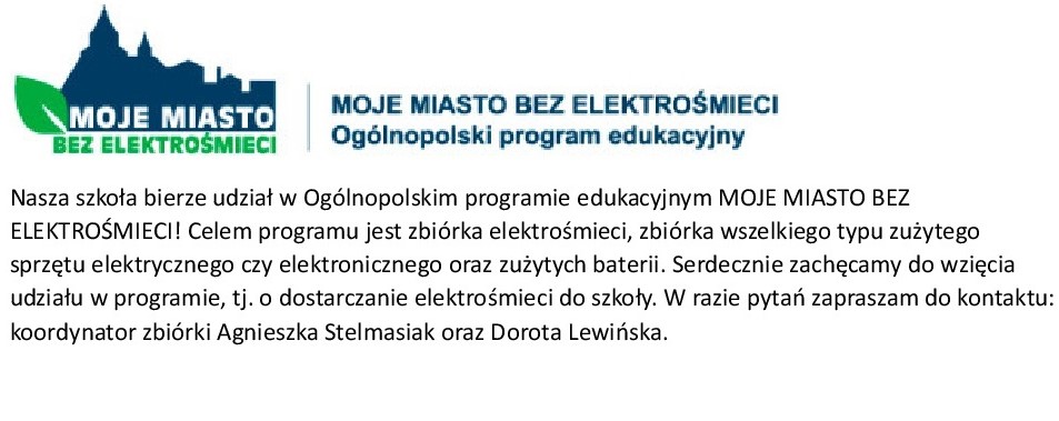 Moje Miasto Bez Elektrośmieci Logowanie Start | Zespół Szkół Edukacji Technicznej w Łodzi